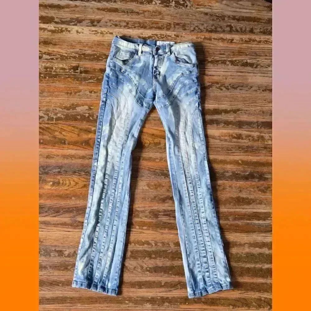 Youth Boys Evolution in Design Distressed Slim Fit Jeans –‎ Size 16 Blue Denim